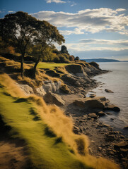 Wall Mural - sunset on the coast