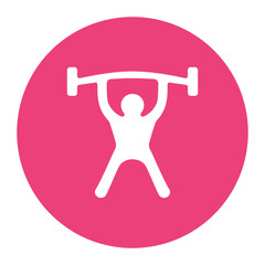 Sticker - Weight Lifting Person Icon