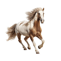 Sticker - white brown horse isolated.