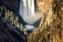 The Upper Falls Seen From The Artist Point In The Yellowstone National Park