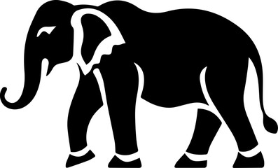 Wall Mural - Indian elephant Flat Icon