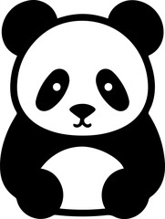 Wall Mural - Panda Flat Icon