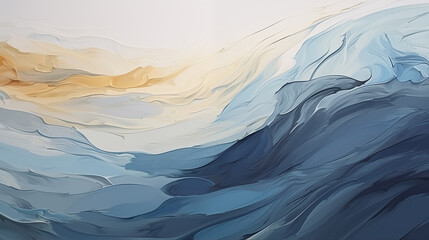 Wall Mural - abstract blue waves background