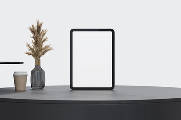 Wall Mural - Blank tablet mockup portrait view