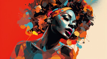 Wall Mural - A black history month background image