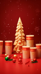 Poster - christmas tree with candles