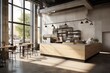 Coffeeshop interior with natural lighting