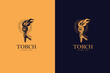 Torch Logo vector symbol illustration design