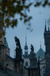 Prague statue in blue hour