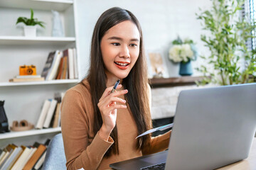 Fototapete - Accountant Or Auditor working With computer in office