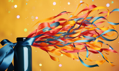 Poster - streamers and confetti, closeup