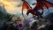 Dragon attacks village