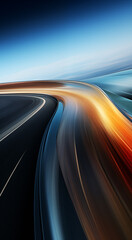 Canvas Print - motion blur road