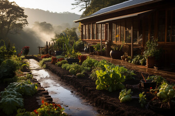 Wall Mural - house in the garden