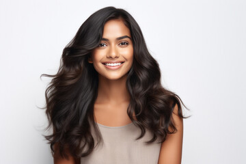 Poster - Beautiful indian woman with shiny hair