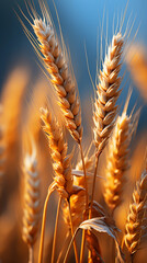 golden wheat field on the field