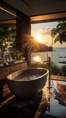 Canvas Print - luxury bathroom in a hotel