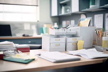 Wall Mural - office desk with a desk