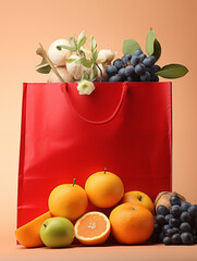 Wall Mural - still life with fruits and berries