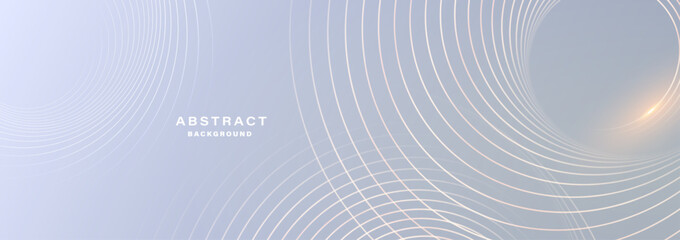 Poster - Grey white abstract background with spiral circle lines, Technology futuristic template. Vector illustration
