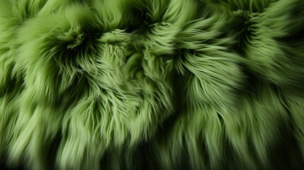 Canvas Print - A vibrant emerald hue embraces the soft texture of fur, inviting a cozy warmth to the indoor scene