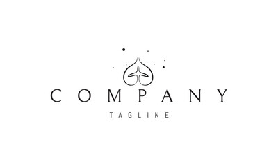 Wall Mural - a vector logo with an abstract image of an airplane in the center of a heart.