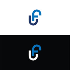 UF logo. U F design. White UF letter. UF, U F letter logo design. Initial letter UF linked circle uppercase monogram logo. U F letter logo vector design.	
