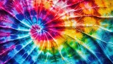 Fototapeta Tęcza - abstract festive colorful background bright rainbow tie dye pattern