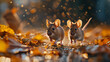 Rat on a blurred background. the group of rat running on blured background, the year of rat
