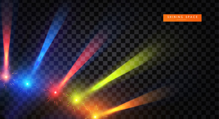 Wall Mural - show light. colorful spotlights with fay. transparent light effect.