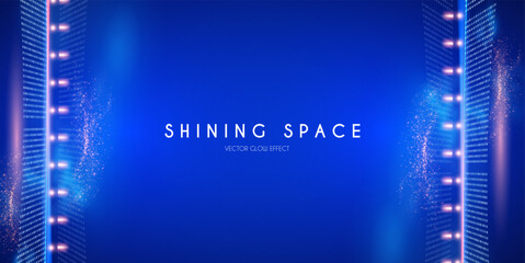 Wall Mural - show light. colorful spotlights with fay. transparent light effect.