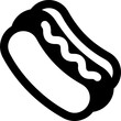 hotdog logo vector, hotdog icon vector, black and white hotdog vector, hotdog sticker vector, hotdog emoji vector