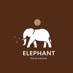 Sticker - animal elephant natural logo vector icon silhouette retro hipster