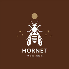 Sticker - animal hornet natural logo vector icon silhouette retro hipster