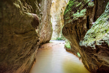 Wall Mural - Peristeria Gorge with water, Peloponnese, Greece