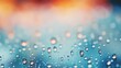 Soft focus on raindrops on a window pane, suggesting the refreshing showers of spring. [backgrounds for designer's works spring awakening of nature and femininity]