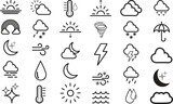 Fototapeta  - Weather icon sets for web. 