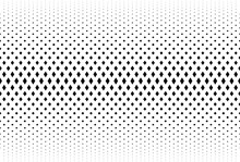 Geometric Pattern Of Black Diamonds On A White Background.Seamless In One Direction.Option With An Average Fade Out.The Radial Grid