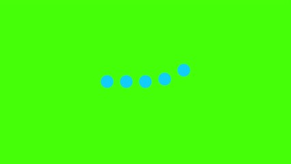 Wall Mural - Dots loading bar and typing in progress animation on green screen chromakey 4k