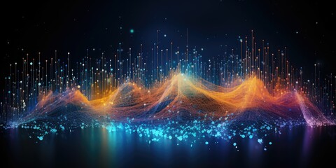 Big data visualization. Big data information group sorting. Machine learning and Algorithms, Analysis of complex databases, Science, Abstract technology, Social network