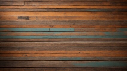 Wall Mural - Rustic wooden plank background. A weathered wooden plank backdrop, providing a rustic and textured surface for signage or text overlay. Copy space.