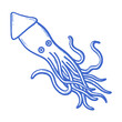 svg sea fish doodle element set