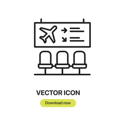 Fototapete - We are waiting for the Room icon vector. Linear-style sign for mobile concept and web design. Waiting Room symbol illustration. Pixel vector graphics - Vector.