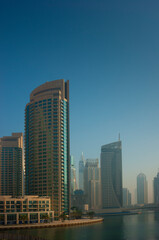 Canvas Print -  High rise buildings and streets in Dubai, UAE