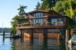 Exquisite Waterfront Boathouse Retreat with Forest Views