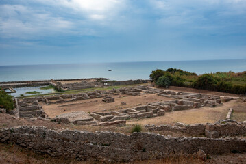 Wall Mural - Sperlonga, Latina, Italy - 2023, September 16: The ruins of Tiberius villa, a coastal villa connected with the Roman emperor Tiberius.