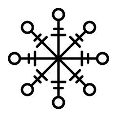 Wall Mural - snowflake vector icon. winter element isolated on white background
