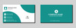 Creative corporate modern double-sided lanscape business card and visiting card tamplate.