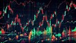 © Copper - Stock market investment trading chart background. financial candlestick, technology, economy, business. Generative AI