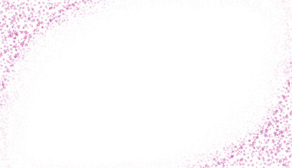 Wall Mural - abstract pink glitter star frame on transparent background. design for decorating,background, wallpa